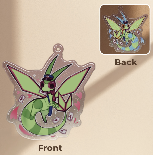 Lovemail Flygon Keychain Double Sided w/ Shiny