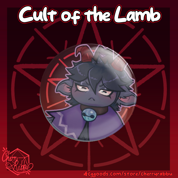 The Goat Button Pin - Cult of the Lamb