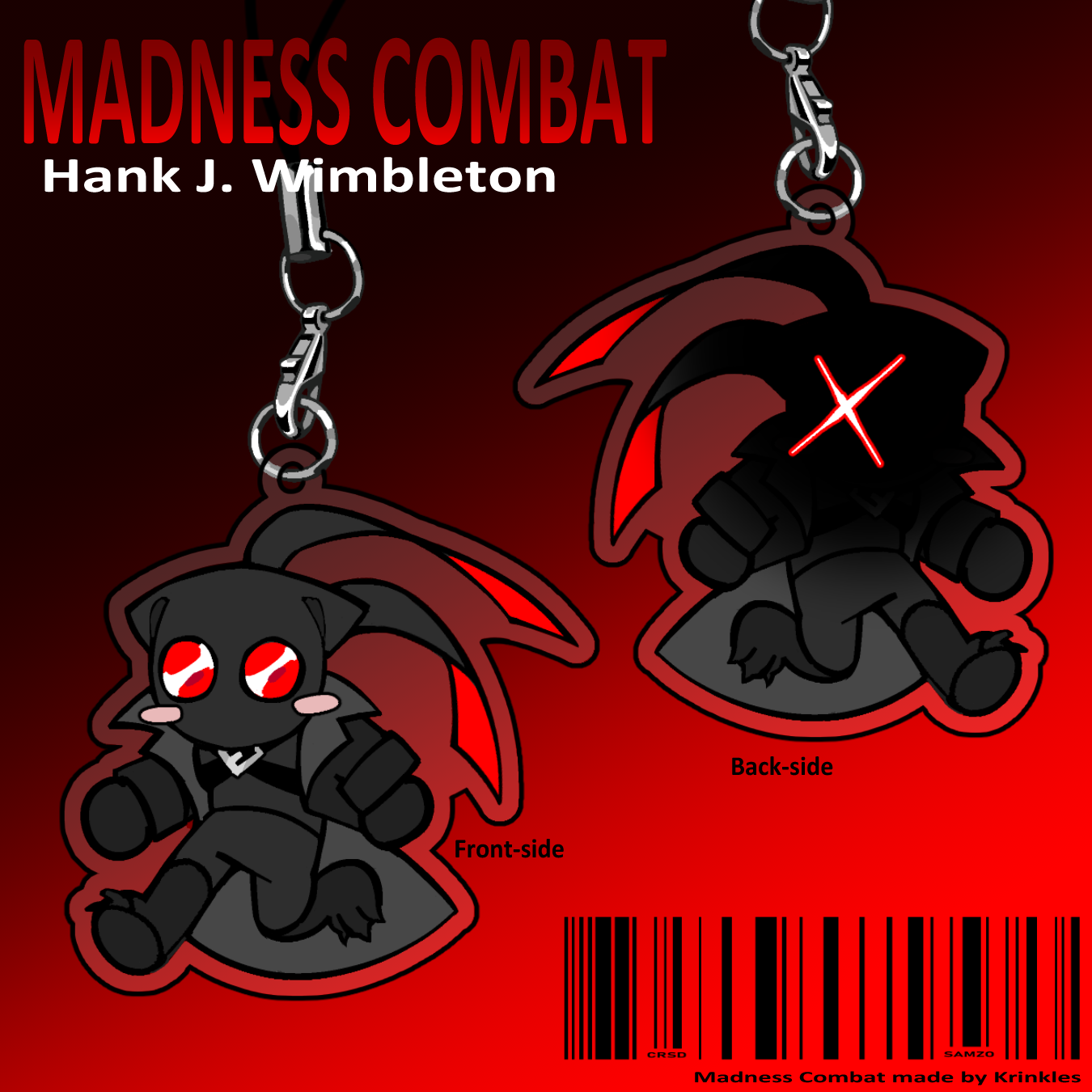 Madness Combat Hank J Wimbleton Phone Charm