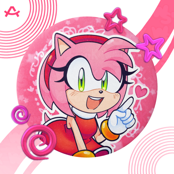 Amy Rose - Round Badge
