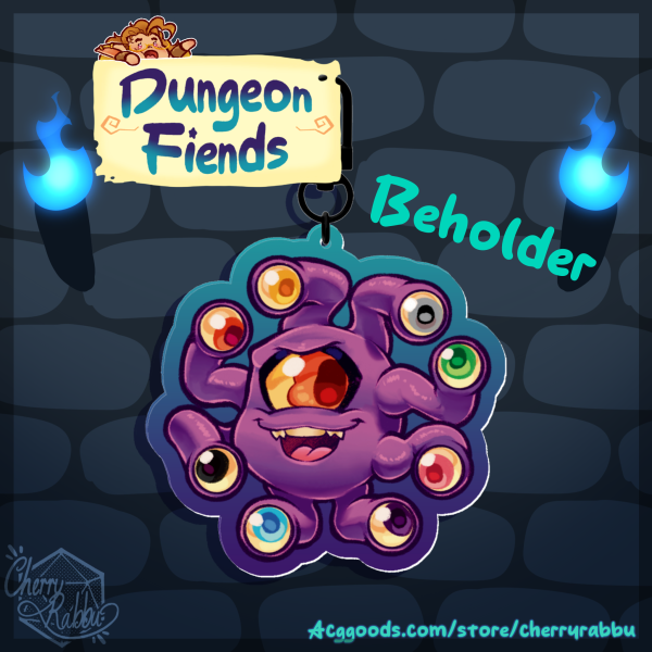 Beholder Keychain - Dungeon Fiends