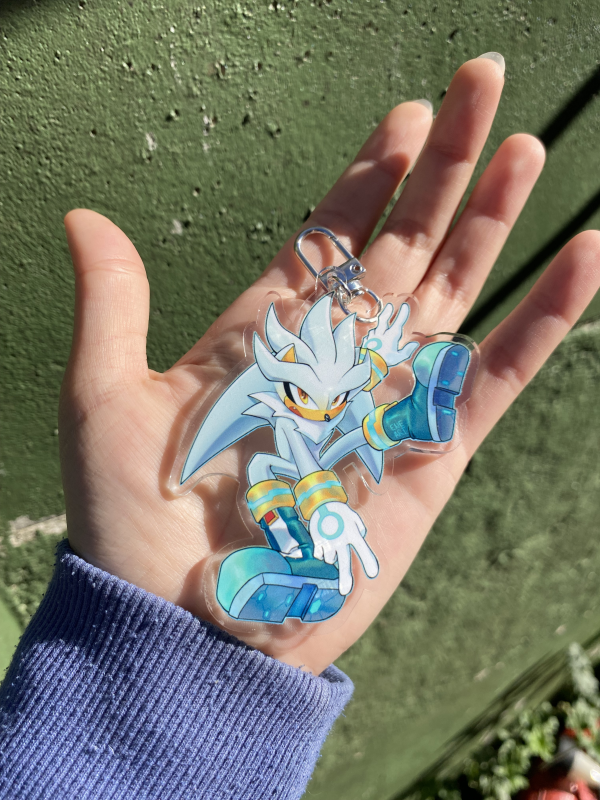 Silver the Hedgehog - Acrylic Keychain
