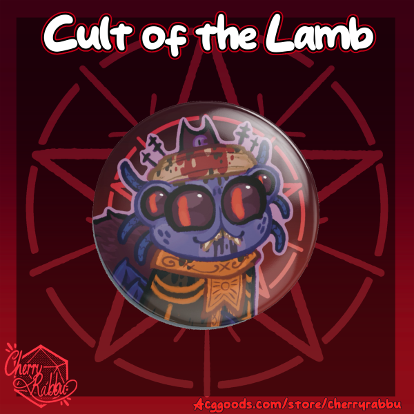 Shamura Button Pin - Cult of the Lamb