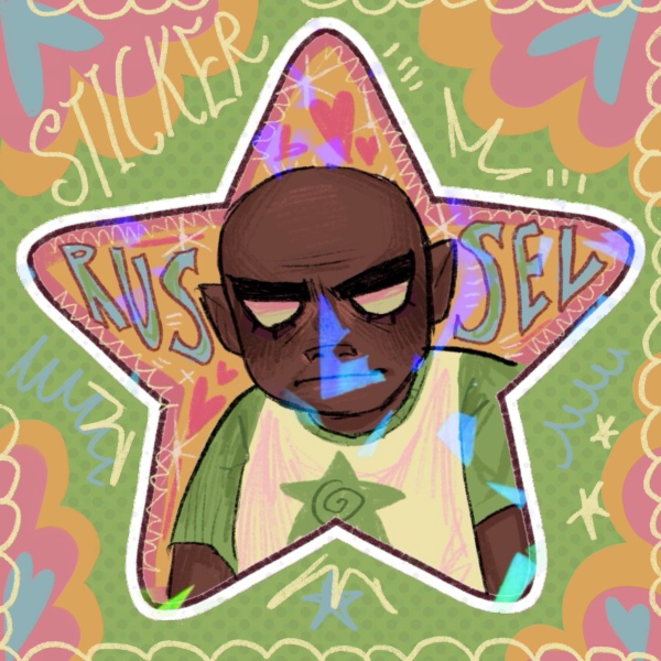 Gorillaz Russel Sticker