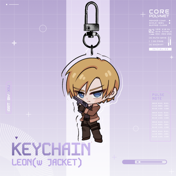 RE4 Leon (w jacket) Keychain