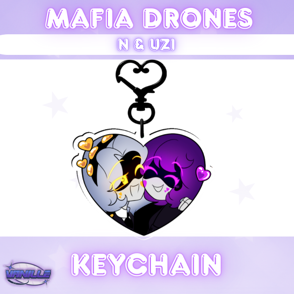 Mafia Drones Nuzi Heart Keychain