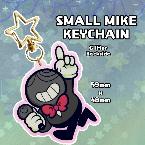 Small Mike Colored Edge Acrylic Keychains