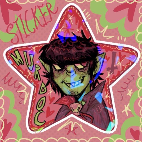 Murdoc Gorillaz Sticker