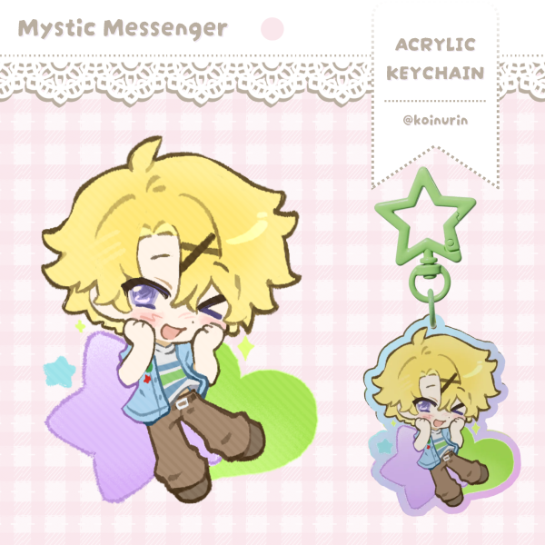 Mystic Messenger | Yoosung Kim (Rainbow Acrylic Keychain)