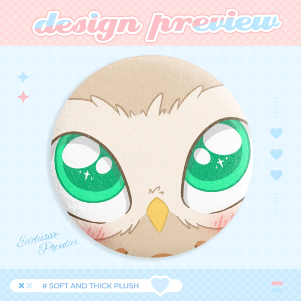 Cute Marshmallow Plush Badge Pin