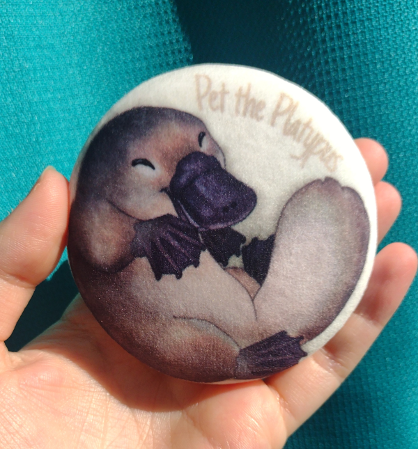 Pet the Platypus Plush Badge