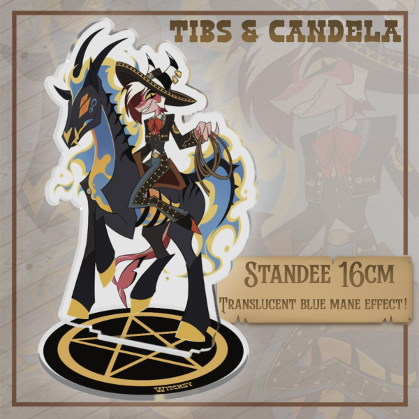 Tibs and Candela Clear Acrylic Standee