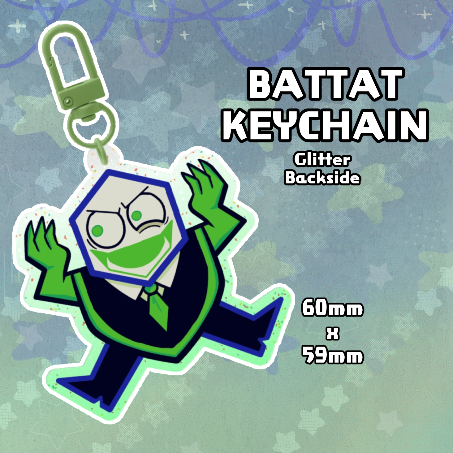 Battat Colored Edge Acrylic Keychains