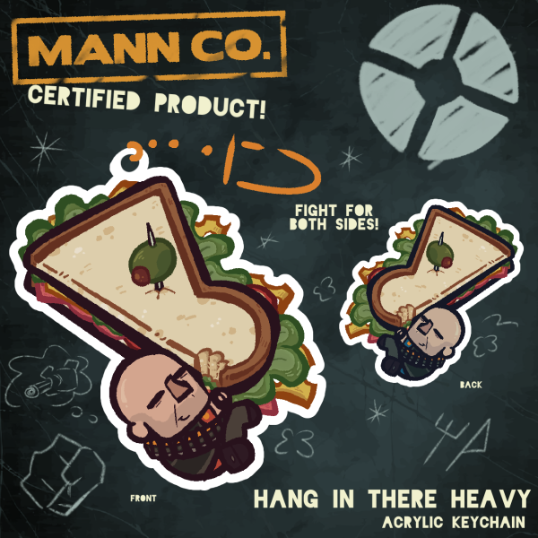 Hang in There Heavy | TF2 Acrylic Keychain