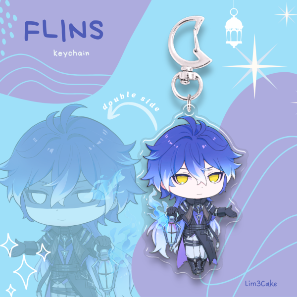 Flins Epoxy Clear Acrylic Keychains