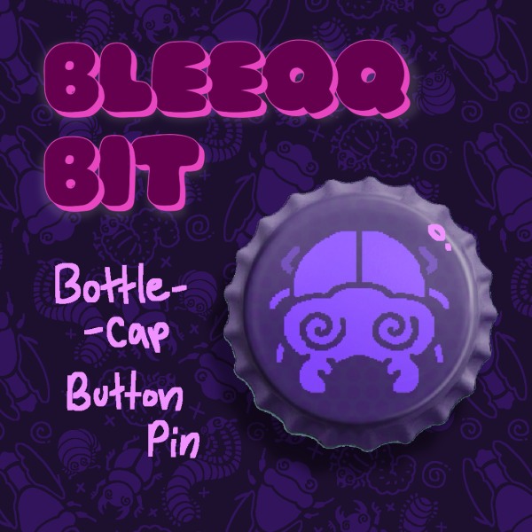 BleeqqBit bottlecap button pin