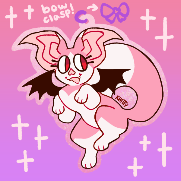 Muffins Gradient Glitter Acrylic Keychain