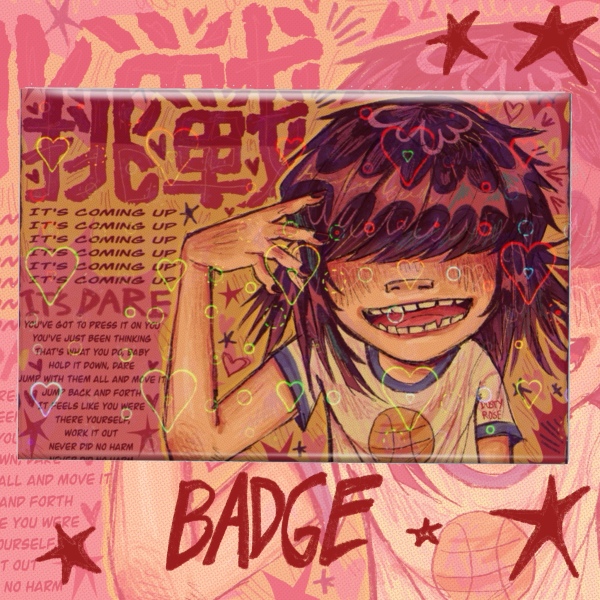 Noodle Dare Rectangular Badge