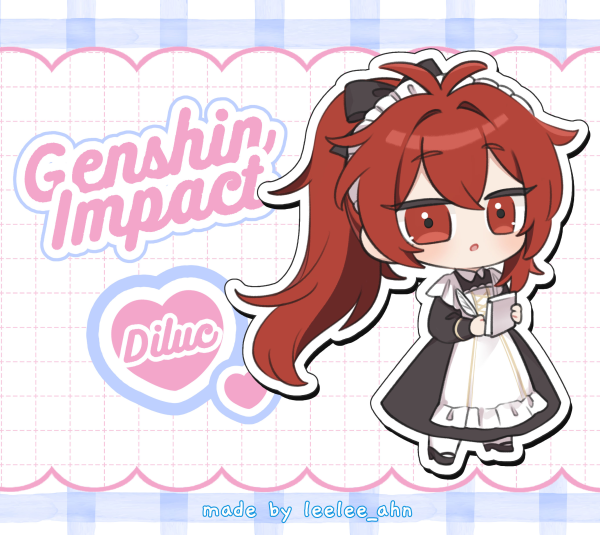 Diluc - Genshin Impact Maid Series Acrylic Standee