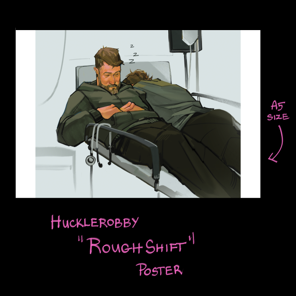 hucklerobby 'rough shift' poster