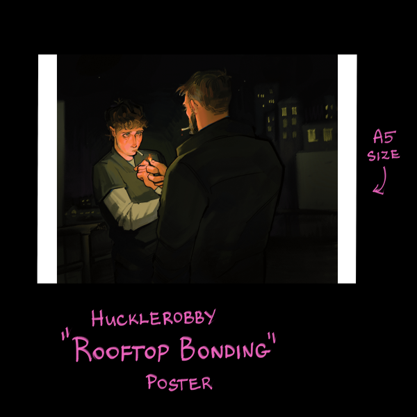 hucklerobby 'rooftop bonding' poster