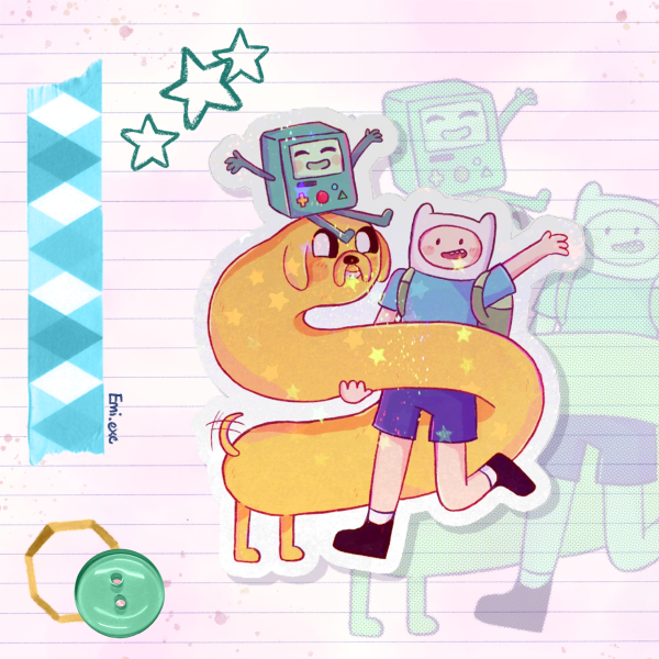 Finn, Jake & BMO Adventure Time Sticker