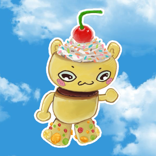 Flan Goober Sticker