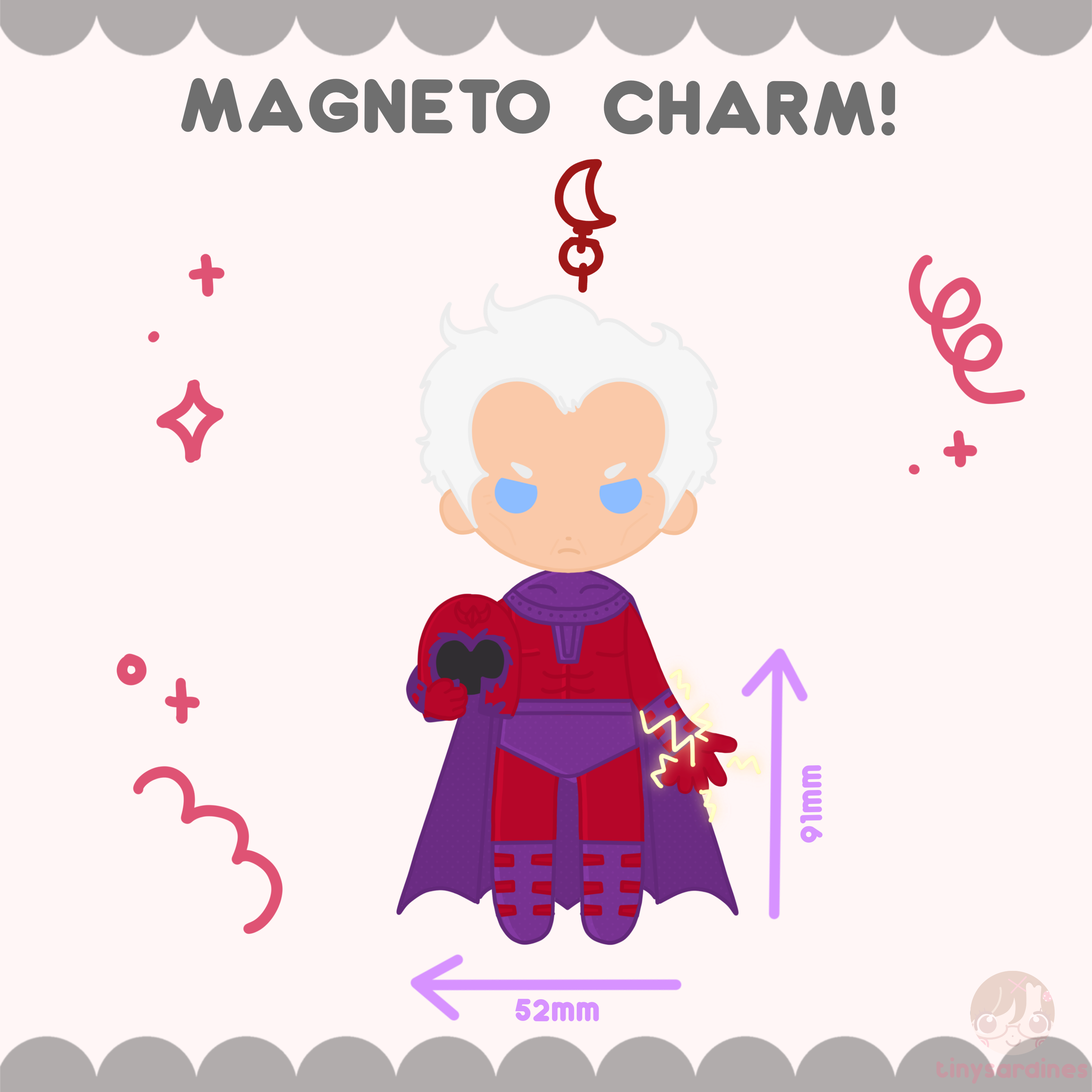 magneto — xmen / marvel keychain!
