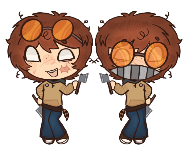 Ticci Toby scene style keychain