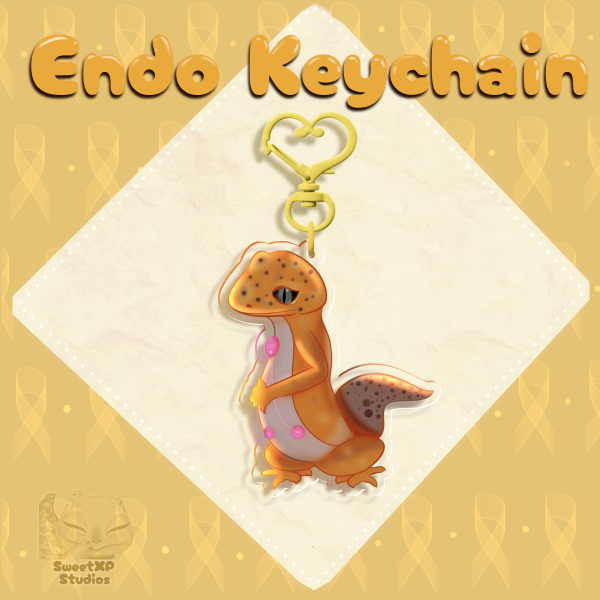 Endometriosis Awareness Keychain