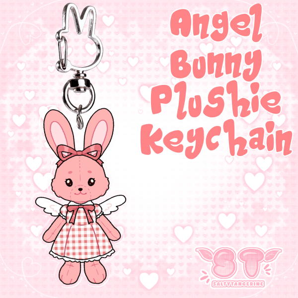 Angel Bunny Plushie Keychain