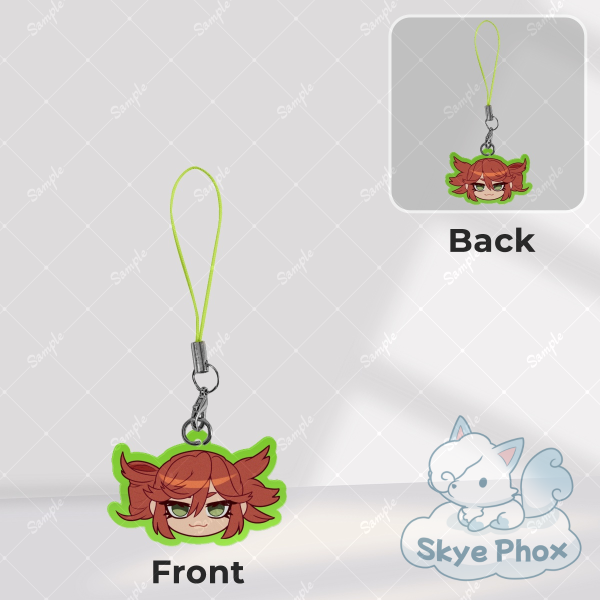 Riyo Reaper | Acrylic Phone Charm with Colored Edges
