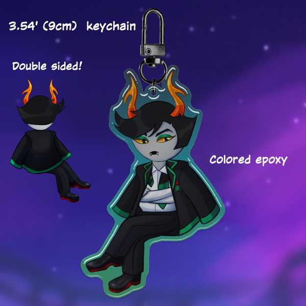 Lanque Epoxy Colored Acrylic Keychain