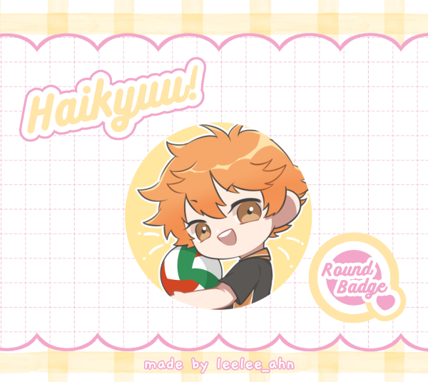 Haikyuu - Hinata Shoyo Round Badges (Button Pins)