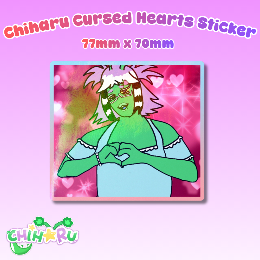Chiharu Cursed Hearts Die Cut Sticker