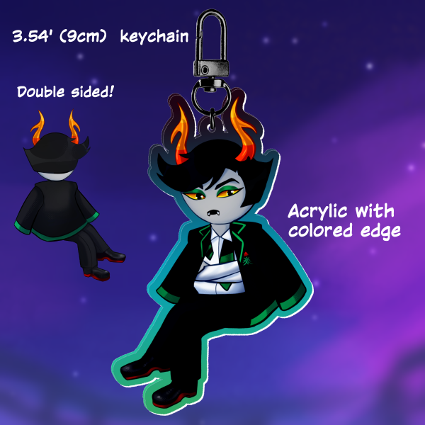 Lanque Colored Edge Acrylic Keychain