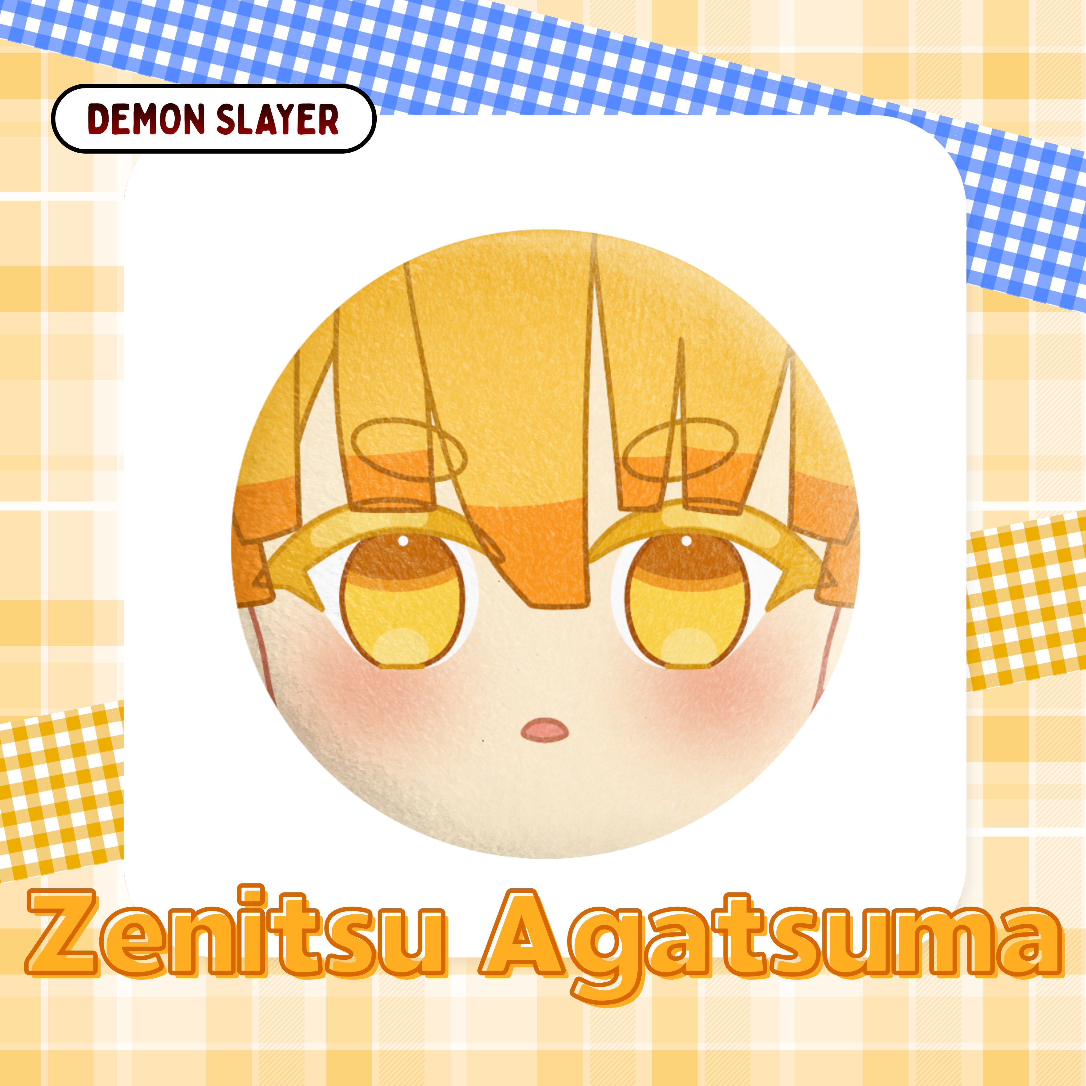 Demon Slayer Zenitsu Agatsuma Plush Badge