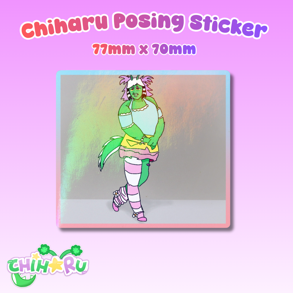 Chiharu Posing Die Cut Sticker