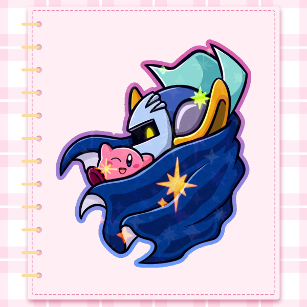 Hoshi No Kaabii Kirby and Meta Knight Star Warriors Sticker
