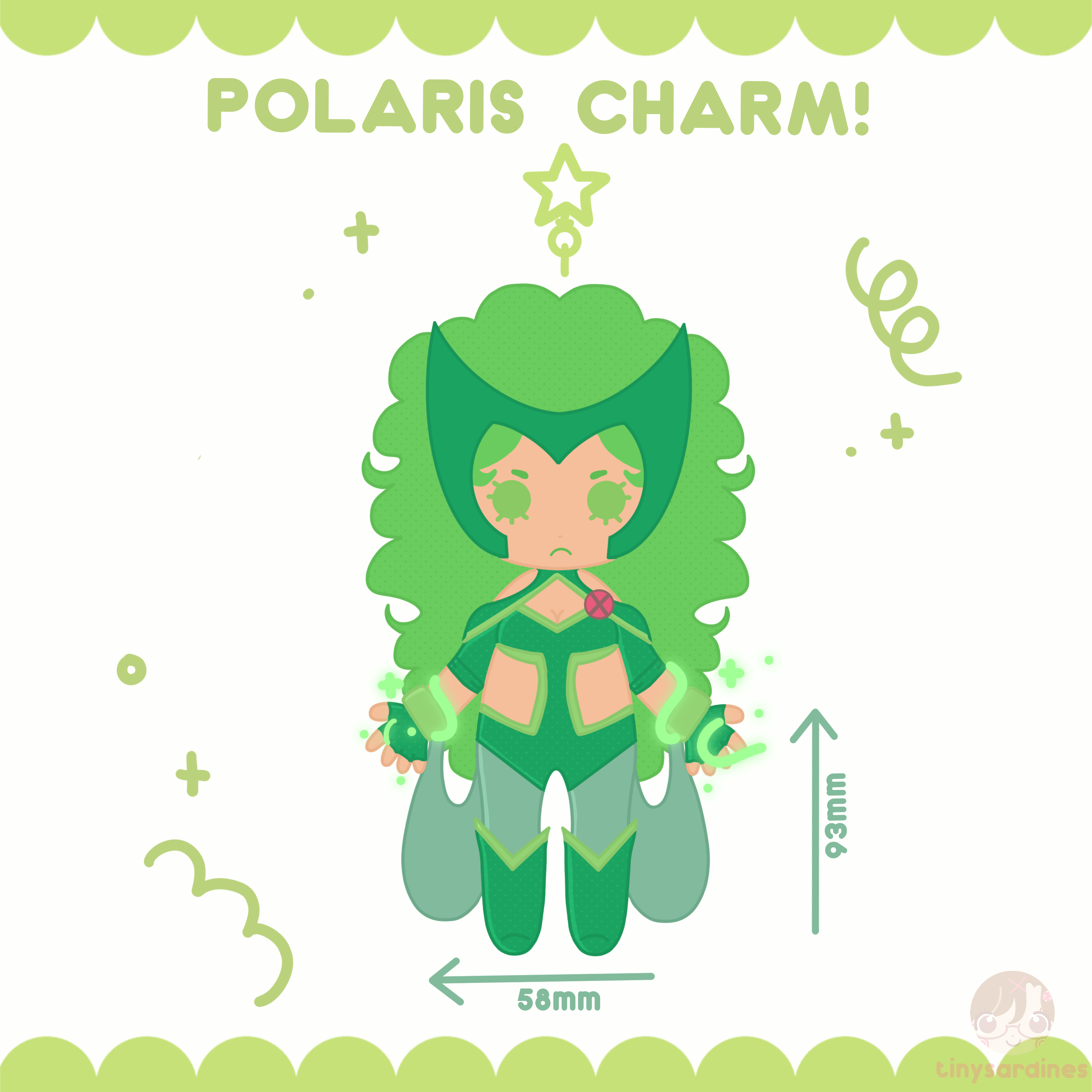 polaris - xmen / marvel keychain!
