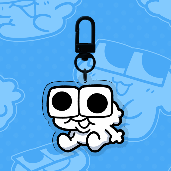 Mhuyo sitting, chilling, vibing Keychain