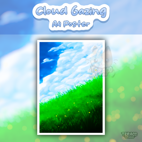 Cloud Gazing A4 Poster