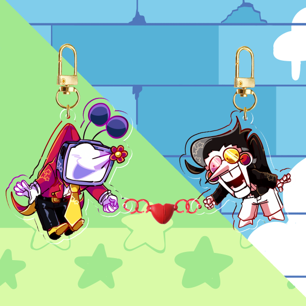 Spamtenna Heart Magnets Keychain