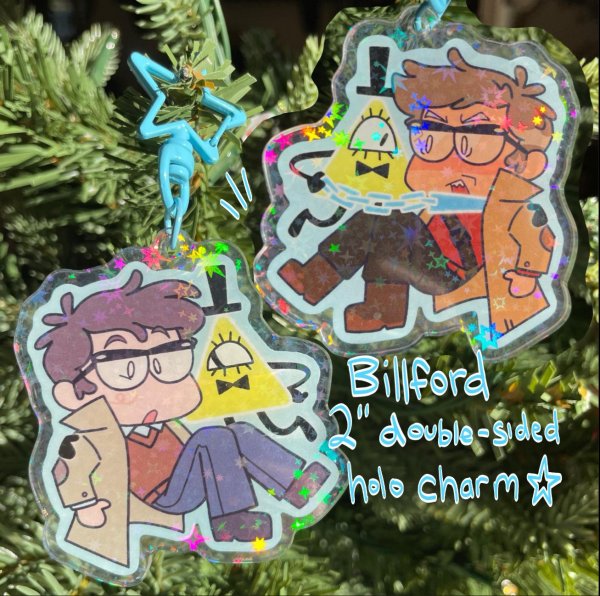 Billford Glitter Double-Sided Acrylic Keychain