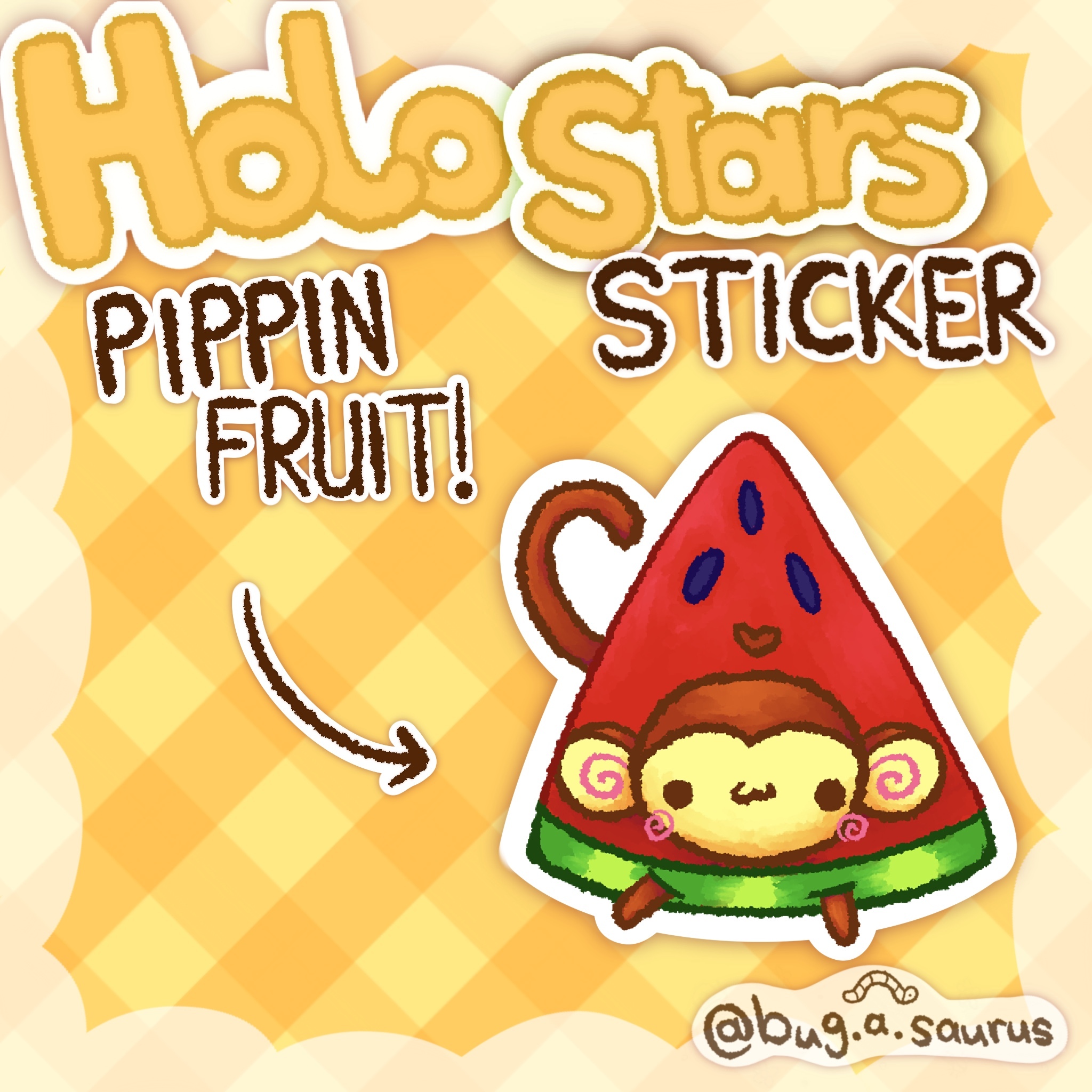 Holo Stars Pippin Watermelon Sticker