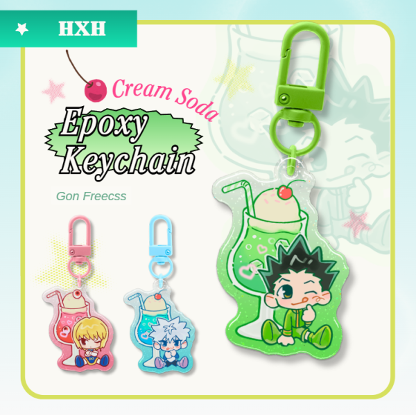 HxH Gon Freecss Epoxy Glitter Acrylic Keychain