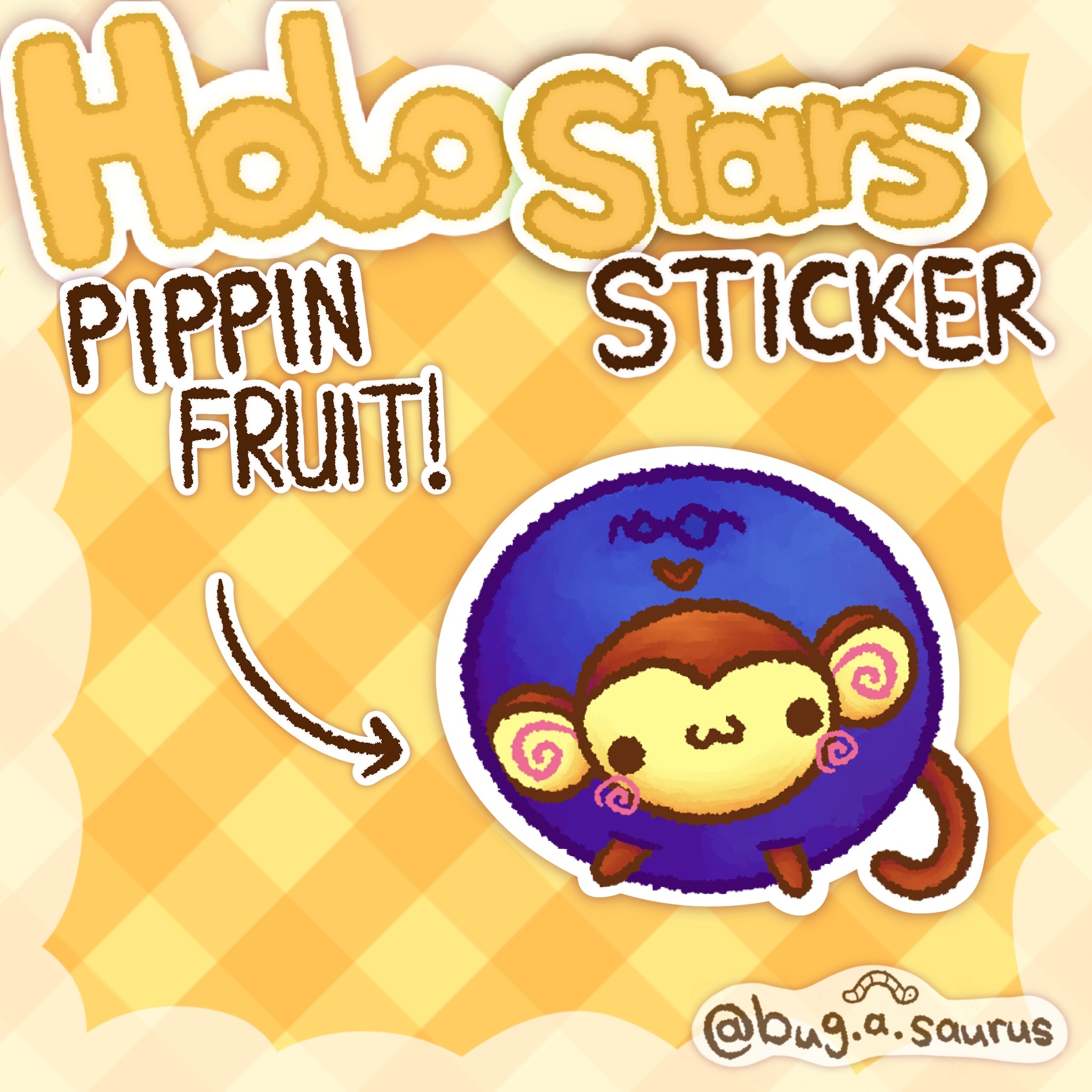 Holo Stars Pippin Blueberry Sticker