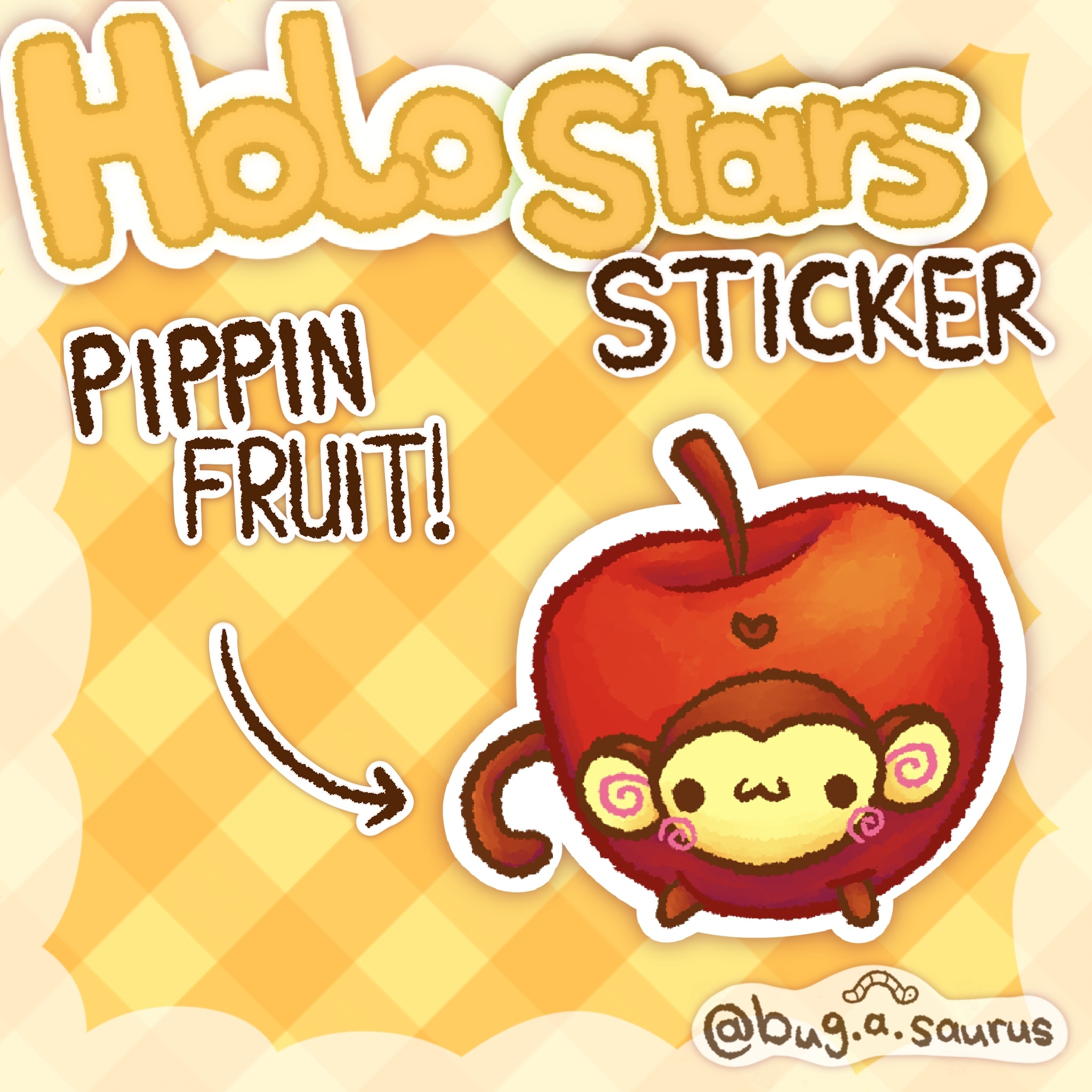 Holo Stars Pippin Apple Sticker