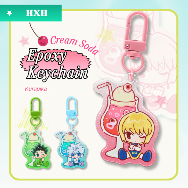 Kurapika Epoxy Glitter Acrylic Keychain