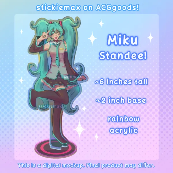 Hatsune Miku Rainbow Acrylic Standee